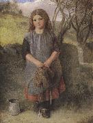 Alexander Davis cooper The Little Milkmaid (mk37) painting